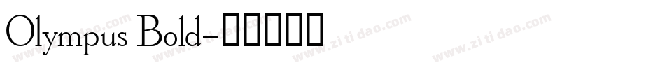 Olympus Bold字体转换